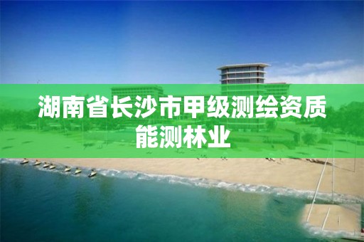 湖南省长沙市甲级测绘资质能测林业