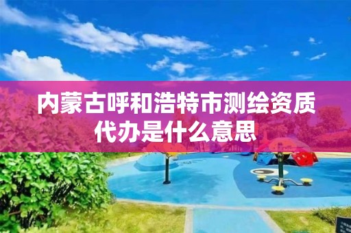 内蒙古呼和浩特市测绘资质代办是什么意思