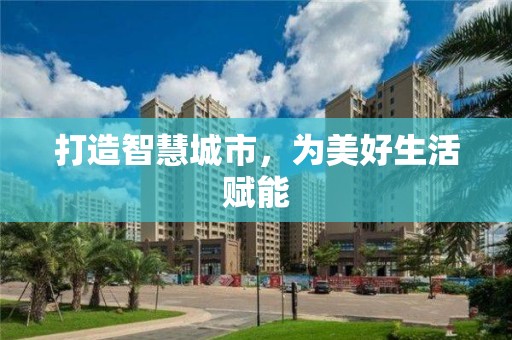 打造智慧城市，为美好生活赋能