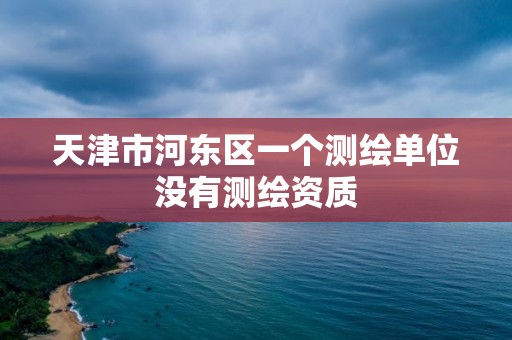 天津市河东区一个测绘单位没有测绘资质