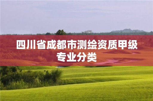 四川省成都市测绘资质甲级专业分类