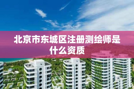 北京市东城区注册测绘师是什么资质