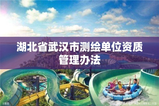 湖北省武汉市测绘单位资质管理办法