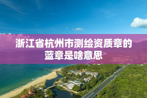 浙江省杭州市测绘资质章的蓝章是啥意思