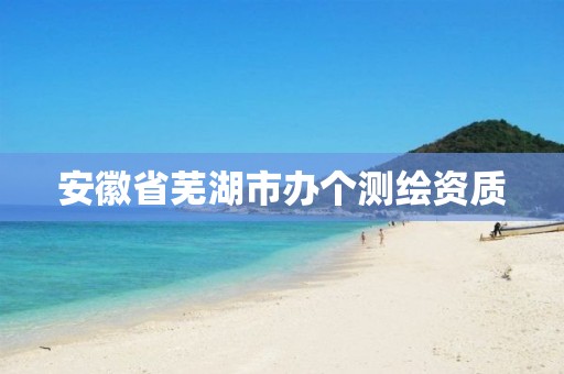 安徽省芜湖市办个测绘资质