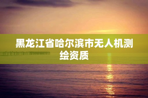 黑龙江省哈尔滨市无人机测绘资质