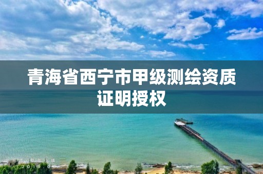 青海省西宁市甲级测绘资质证明授权