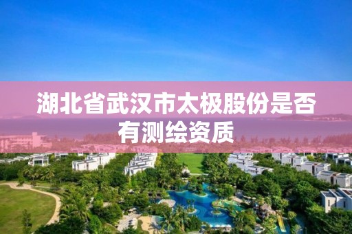 湖北省武汉市太极股份是否有测绘资质