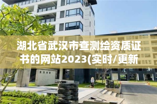 湖北省武汉市查测绘资质证书的网站2023(实时/更新中)