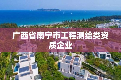 广西省南宁市工程测绘类资质企业