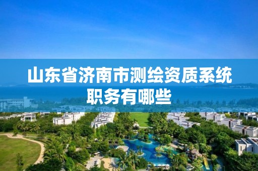 山东省济南市测绘资质系统职务有哪些