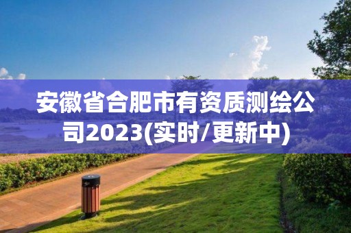 安徽省合肥市有资质测绘公司2023(实时/更新中)