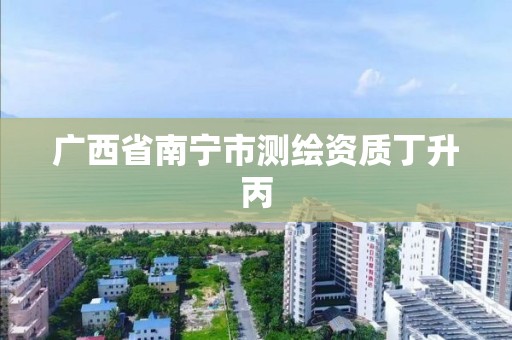 广西省南宁市测绘资质丁升丙