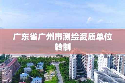 广东省广州市测绘资质单位转制