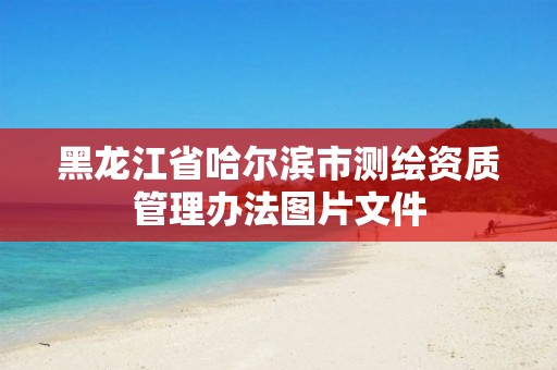 黑龙江省哈尔滨市测绘资质管理办法图片文件