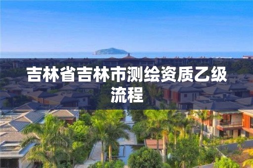 吉林省吉林市测绘资质乙级流程