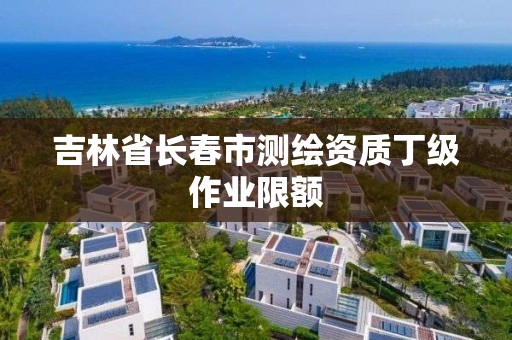 吉林省长春市测绘资质丁级作业限额