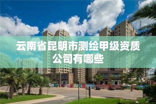 云南省昆明市测绘甲级资质公司有哪些