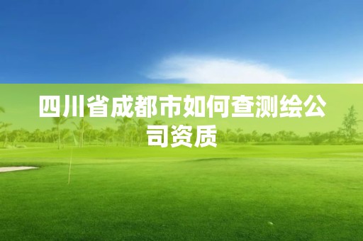 四川省成都市如何查测绘公司资质