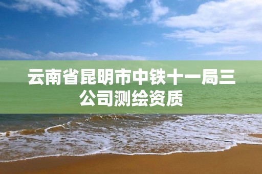 云南省昆明市中铁十一局三公司测绘资质