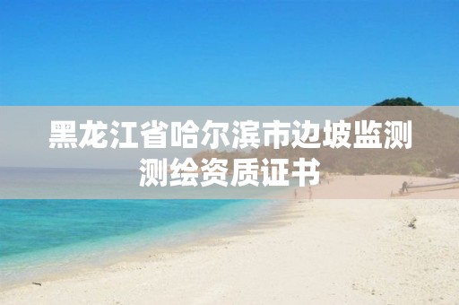 黑龙江省哈尔滨市边坡监测测绘资质证书