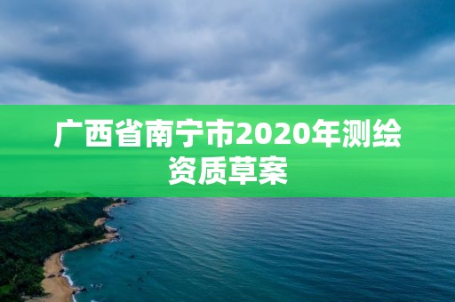 广西省南宁市2020年测绘资质草案