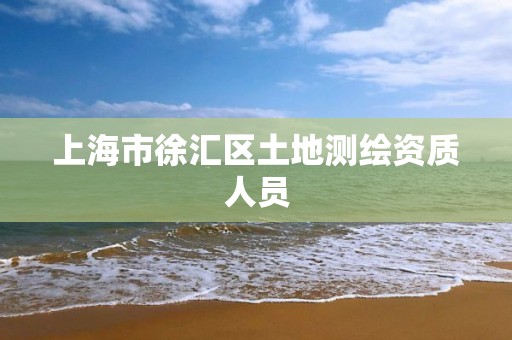 上海市徐汇区土地测绘资质人员