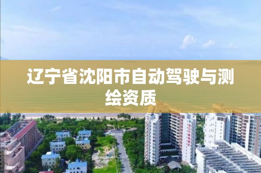 辽宁省沈阳市自动驾驶与测绘资质