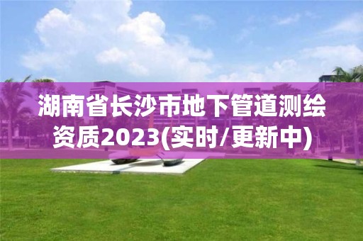 湖南省长沙市地下管道测绘资质2023(实时/更新中)