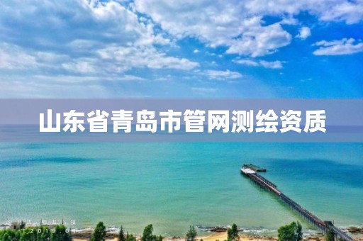 山东省青岛市管网测绘资质