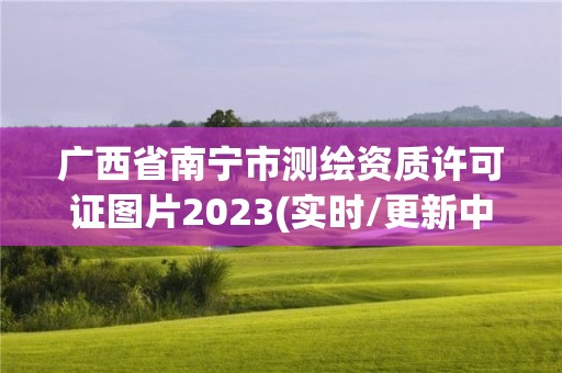 广西省南宁市测绘资质许可证图片2023(实时/更新中)