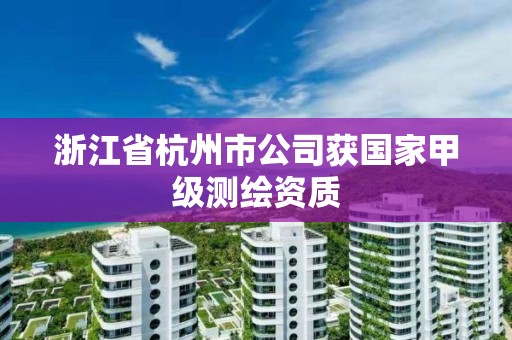 浙江省杭州市公司获国家甲级测绘资质