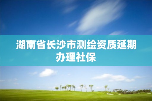 湖南省长沙市测绘资质延期办理社保