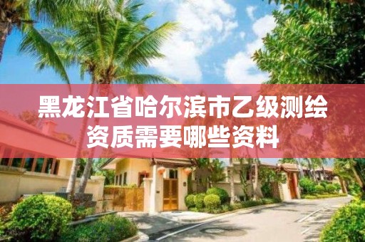 黑龙江省哈尔滨市乙级测绘资质需要哪些资料