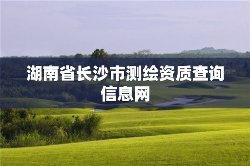 湖南省长沙市测绘资质查询信息网