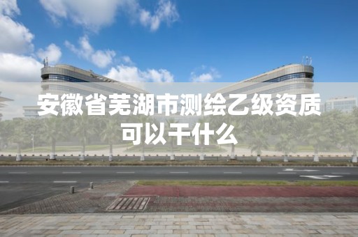 安徽省芜湖市测绘乙级资质可以干什么