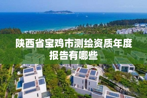 陕西省宝鸡市测绘资质年度报告有哪些