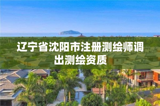 辽宁省沈阳市注册测绘师调出测绘资质