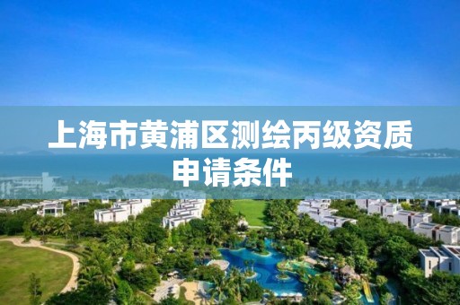 上海市黄浦区测绘丙级资质申请条件