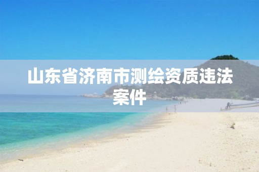 山东省济南市测绘资质违法案件