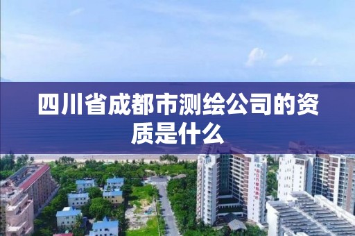 四川省成都市测绘公司的资质是什么