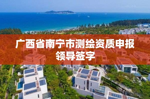 广西省南宁市测绘资质申报领导签字