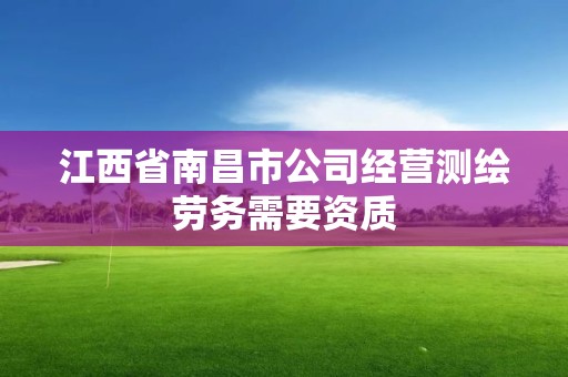 江西省南昌市公司经营测绘劳务需要资质