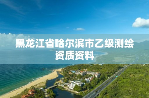 黑龙江省哈尔滨市乙级测绘资质资料