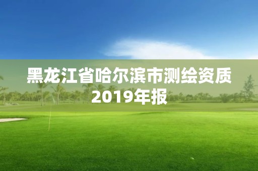 黑龙江省哈尔滨市测绘资质2019年报