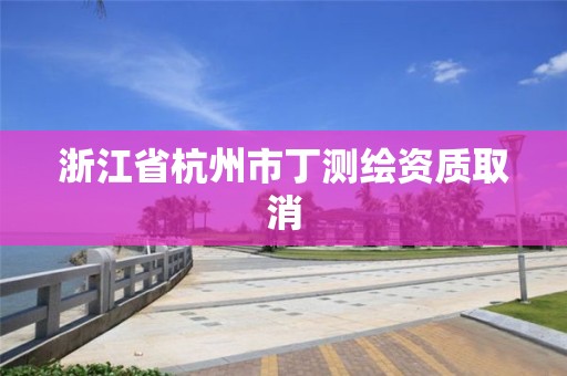 浙江省杭州市丁测绘资质取消