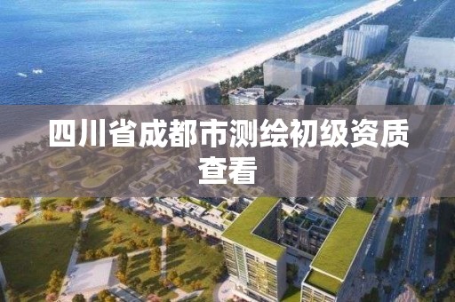 四川省成都市测绘初级资质查看