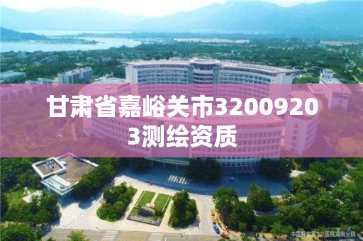 甘肃省嘉峪关市32009203测绘资质