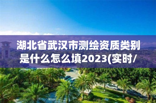 湖北省武汉市测绘资质类别是什么怎么填2023(实时/更新中)