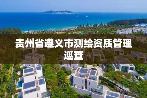 贵州省遵义市测绘资质管理巡查